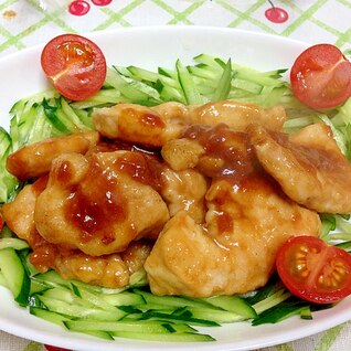 鶏胸肉の梅肉醤油ソテー